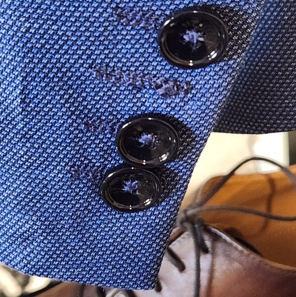 Zara Elegant Blue Men's Blazer Size 42 - Picture 3 of 11